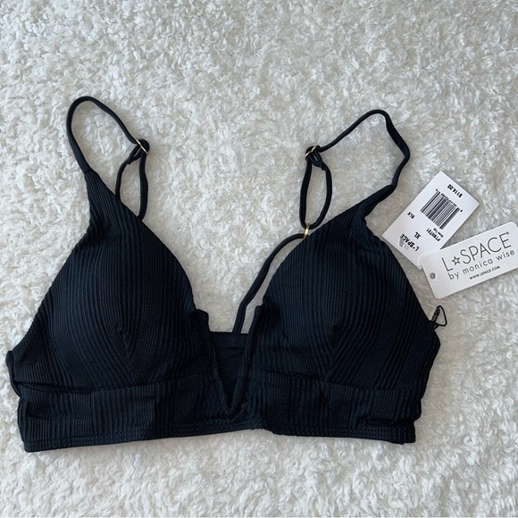 L*Space Siren Bikini Top In Black XL NEW - Picture 4 of 4